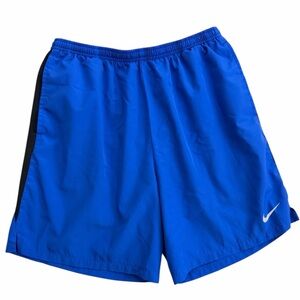 Nike Men’s Blue Athletic Running Shorts Large Lined Brief Training